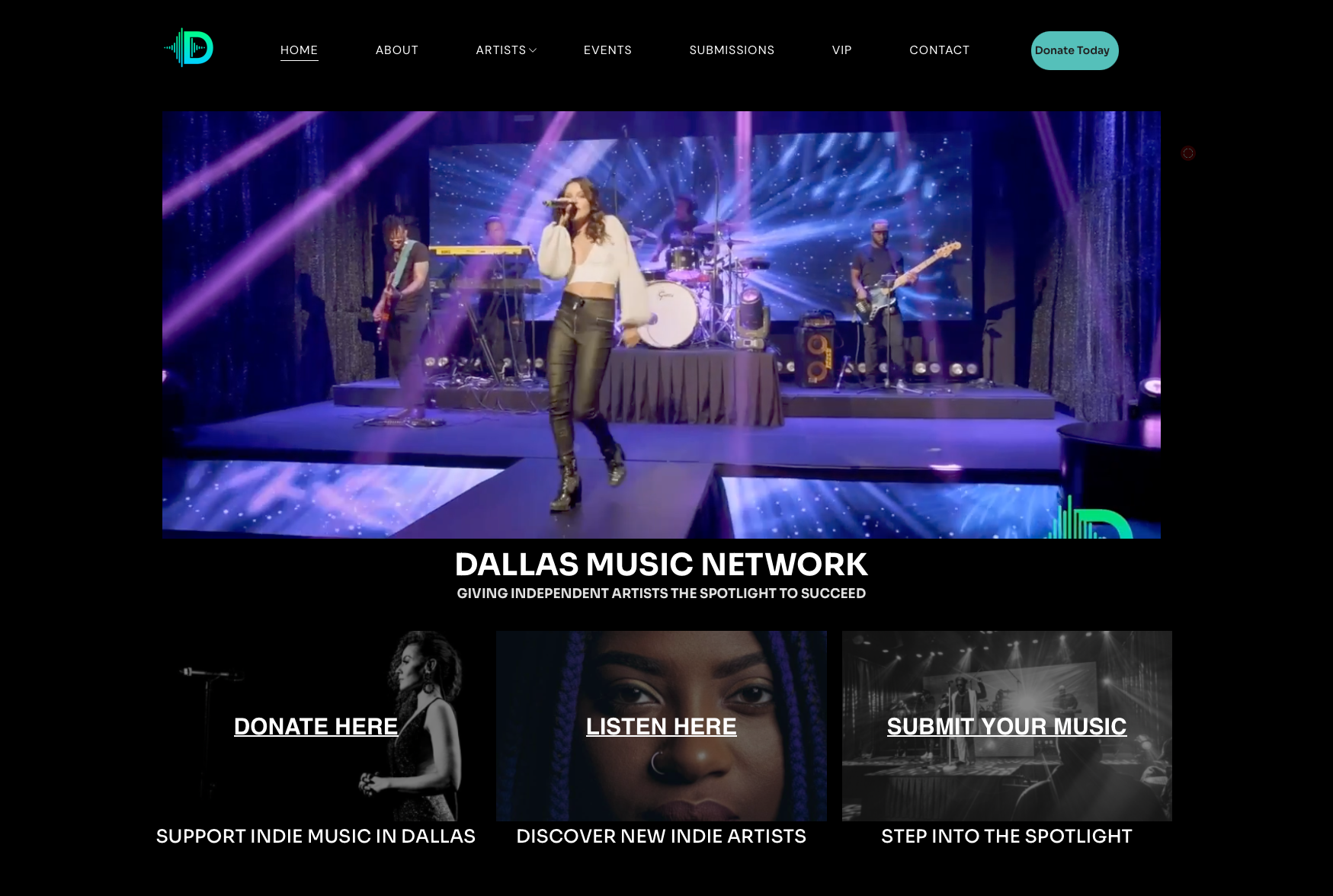 Dallas Music Network - built by Rolling Productions
